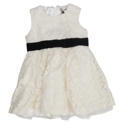 Dress (White, Black) from Baby by Lindex Cotton, Polyamide, Polyester