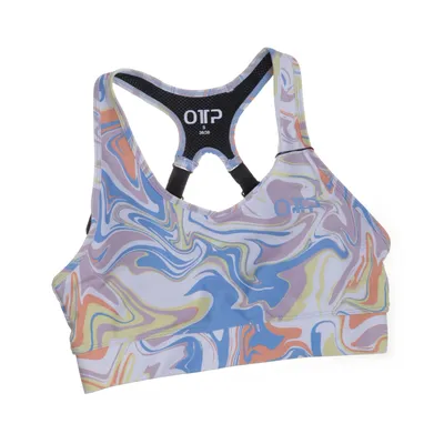 Sport-BH (Vit, Flerfärgad) från OTP Elastan, Polyester