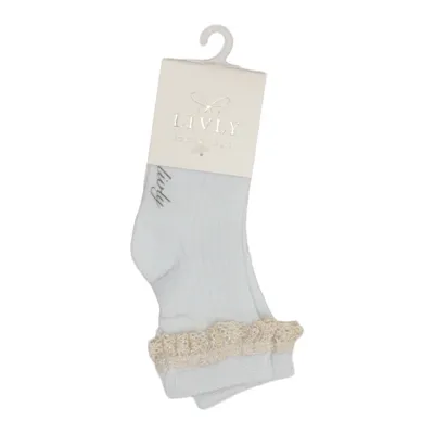 Strømper (Blå, Beige) fra Livly Bomuld, Elastan, Polyamid
