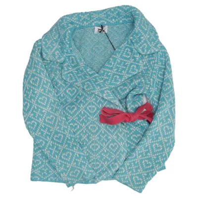 Slå om-cardigan (Blå, Hvid, Pink) fra Walking Akryl, Bomuld