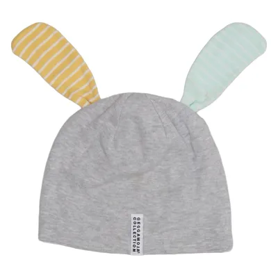 Beanie-Mütze (Grau, Mehrfarbig) von Geggamoja Elasthan, Bio-Baumwolle