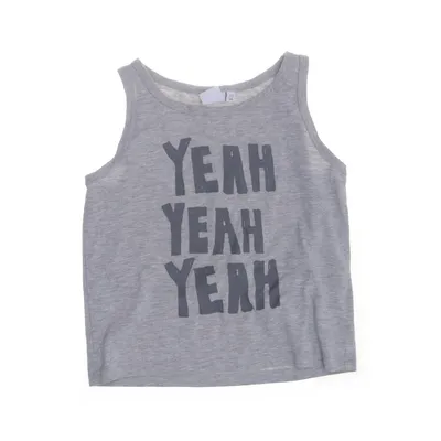 Tank Top (Gray) from Little Man Happy Elastane, Organic cotton