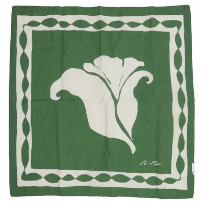 Kökshandduk (Grön, Vit) från Granit Bomull, Linne