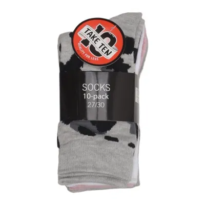 Chaussettes (Gris, Multicolore) de Take Trend Élasthane, Polyester