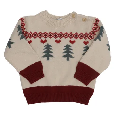 Christmas sweater (Beige, Red, Green) from Rikiki Acrylic, Cotton