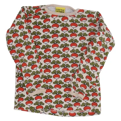 Långärmad t-shirt (Röd, Grön, Vit) från Duns Ekologisk bomull