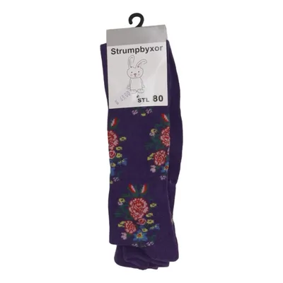 Collants polaires (Violet, Multicolore) de Strumpbyxor Coton, Élasthane, Polyamide