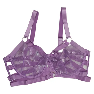Bra (Purple) from Private Collection Elastane, Polyamide, Polyester