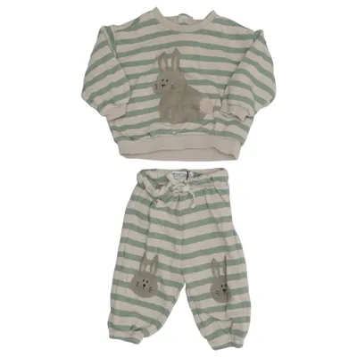 Loungewear (Green, Beige) from Rikiki Cotton, Polyester