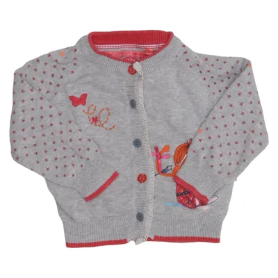 Cardigan (Grå, Pink) fra Cakewalk Bomuld
