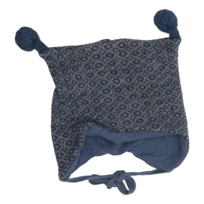 Bommelmütze (Blau, Mehrfarbig) von Kivat Elasthan, Bio-Baumwolle, Wolle