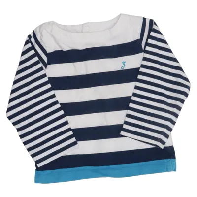 T-shirt à manches longues (Bleu, Blanc) de Jacadi Coton