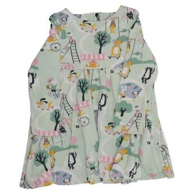 Dress (Green, Multicolored) from Polarn O. Pyret Elastane, Organic cotton