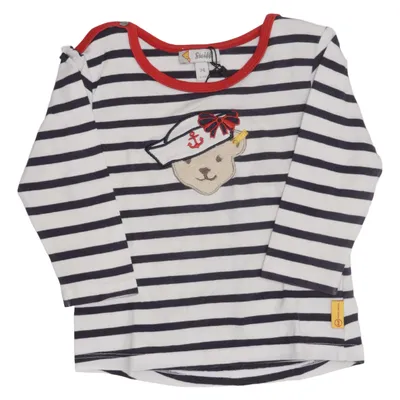 T-shirt à manches longues (Blanc, Noir, Rouge) de Steiff Coton, Élasthane