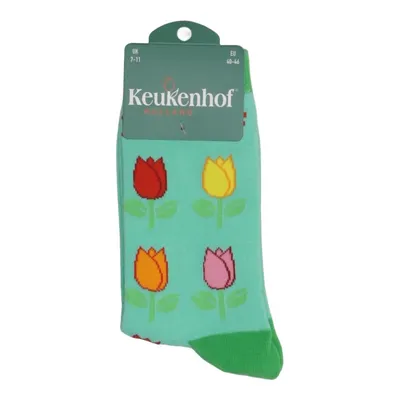 Sokken (Groen, Meerkleurig) van Keukenhof Katoen, Elastaan, Polyamide