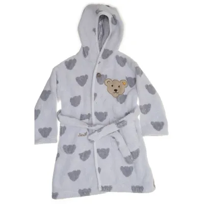 Bathrobe (Gray, White) from Steiff Cotton