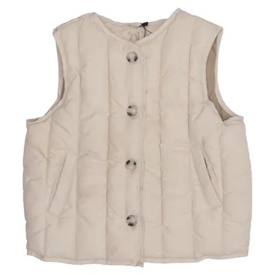 Outer vest (Beige) from Zara Polyamide, Polyester