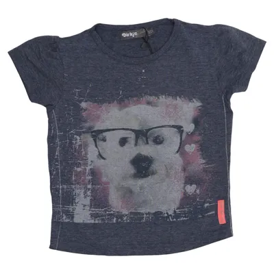 T-shirt (Blauw) van Dirkje Katoen, Elastaan, Polyester