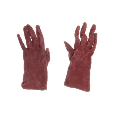 Leather gloves (Red) from Handskmakaren Suede, Polyester