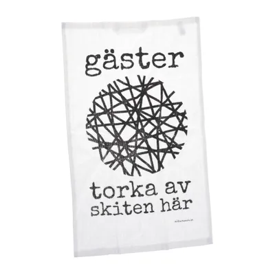 Handduk (Vit, Svart) från Erika Tubbin
