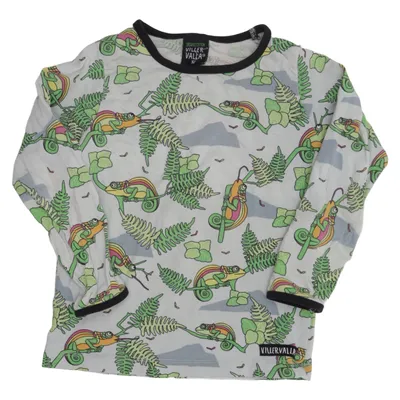 T-shirt à manches longues (Gris, Vert, Multicolore) de Villervalla Élasthane, Coton biologique