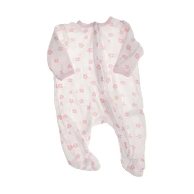 Sparkedragt (Hvid, Pink) fra Little Me Økologisk bomuld
