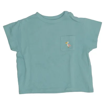 T-shirt (Groen) van Uniqlo Baby Katoen, Elastaan, Polyester