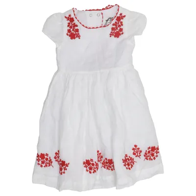 Dress (White, Red) from Artisan Ny Cotton, Polyester