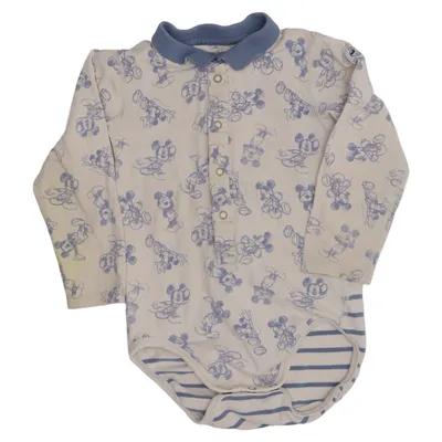 Body (Blue, White) from Disney x Polarn O. Pyret Elastane, Organic cotton
