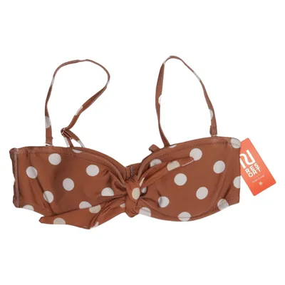 Haut de bikini (Marron, Blanc) de Resort Élasthane, Polyamide, Polyester