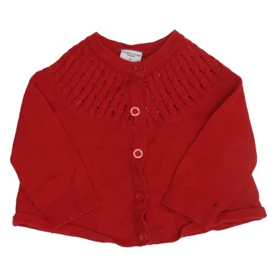 Cardigan (Rouge) de Polarn O. Pyret Coton, Laine