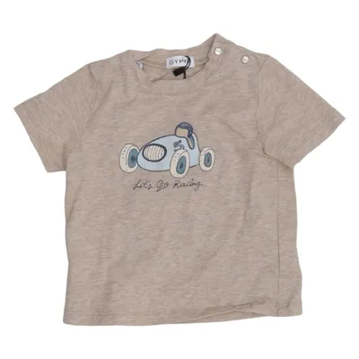 T-shirt (Beige) van Gymp Katoen, Elastaan
