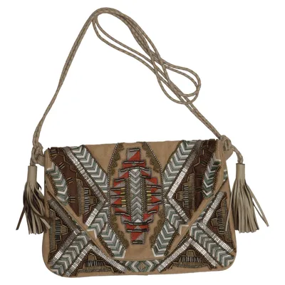 Schoudertas (Beige, Meerkleurig) van Antik Batik Katoen