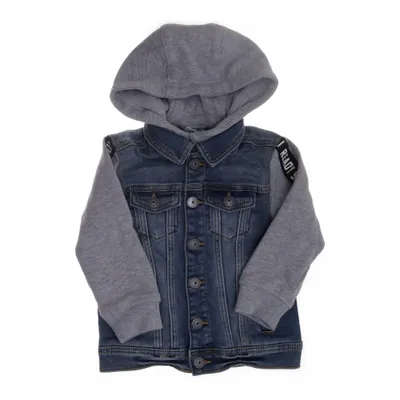 Jacket (Blue, Gray) from Lab Industries by KappAhl Polyester, Cotton, Elastane