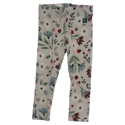 Leggings (Beige, Flerfärgad) från Polarn O. Pyret Elastan, Ekologisk bomull