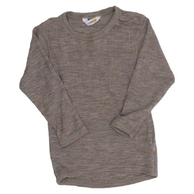 Long sleeve T-shirt (Brown) from Joha Merino wool