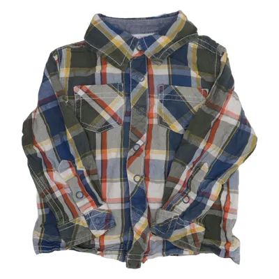Flannel shirt (Blue, White, Red) from Topomini Cotton
