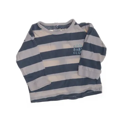 Långärmad t-shirt (Vit, Blå) från Vertbaudet Bomull