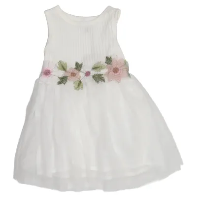Bloemenmeisjes jurk (Wit)