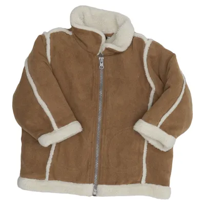 Shearling jacket (Brown, White) from Berti Acrylic, Polyester