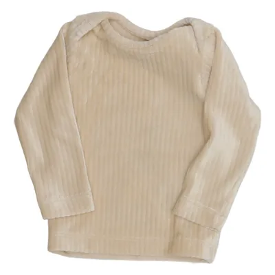 Långärmad t-shirt (Beige) från Newborn Bomull, Elastan, Polyester