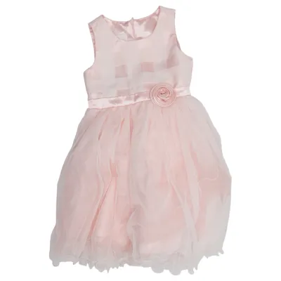 Blomsterpigekjole (Pink, Hvid) fra American Princess Polyester