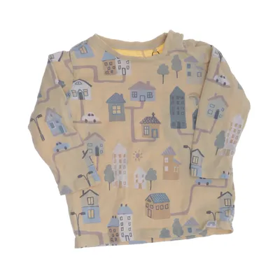 Långärmad t-shirt (Gul, Flerfärgad) från Lindex Baby Bomull, Elastan