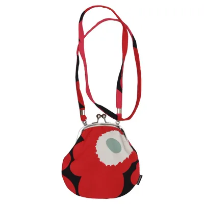 Shoulder-bag (Red, Black, White) from Marimekko Cotton, Polyamide