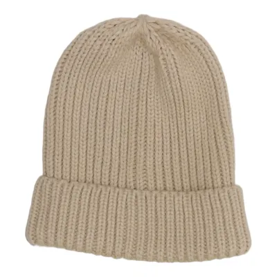Beanie (Beige) from My Accessories Acrylic, Recycled polyester