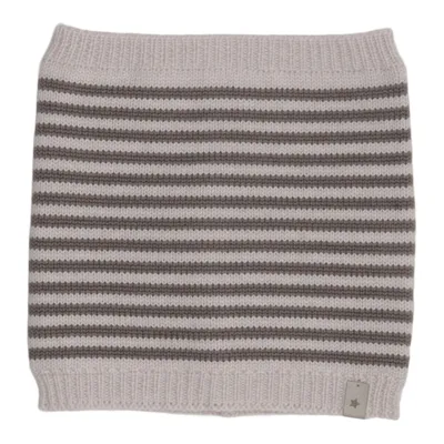 Neck warmer (Beige, Gray) from Huttelihut Cotton, Elastane, Wool