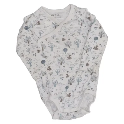 Romper (Wit, Blauw, Bruin) van Lindex Newborn Organisch katoen