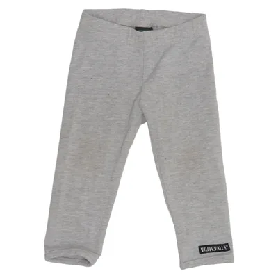 Leggings (Gray) from Villervalla Elastane, Organic cotton, Polyester
