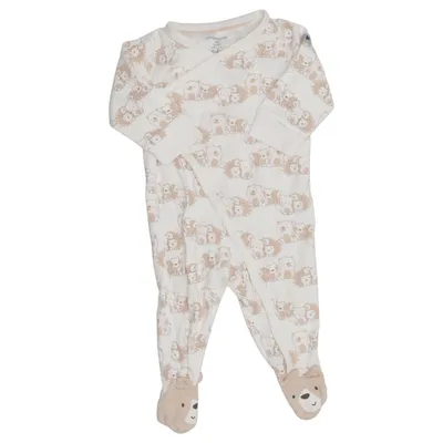 Rompers (White, Brown) from Polarn O. Pyret Organic cotton