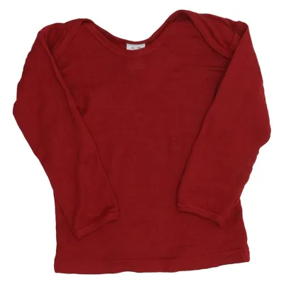 Long sleeve T-shirt (Red) from Hocosa Silk